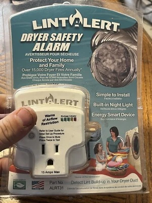 LintAlert-Secadora Alarma de Seguridad para Secadora Parte #-ALRT31, Nueva sin abrir Foto 1 de 4