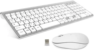 TASTIERA E MOUSE WIRELESS- USB ERGONOMICO SENZA FILI PER PC WINDOWS COMPUTER MAC - Foto 1 di 3