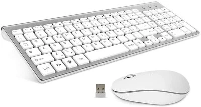 TASTIERA E MOUSE WIRELESS- USB ERGONOMICO SENZA FILI PER PC WINDOWS COMPUTER MAC - Immagine 1 di 3