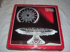 vintage Crystal Cake Stand Royal Crystal Rock 24% Lead never used 99p no res