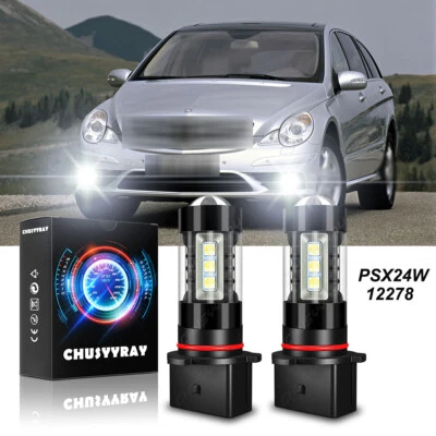 For MERCEDES-BENZ GL550 2008-2011 12278 PSX26W LED Fog Light Bulbs 6500K White - Image 1 of 4