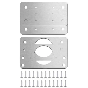 4-Pack Cabinet Repair Door Hinge Plates & Cupboard Hinge Brackets - Picture 1 of 10