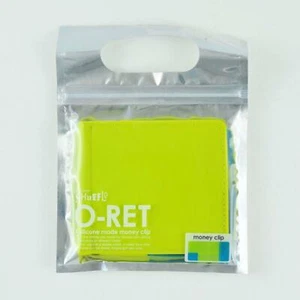Silicone Money Clip - Wallet - O-RET Shuffle P+G Designs - Lime Green - Picture 1 of 4
