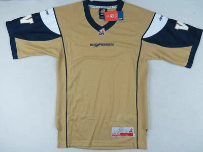 New! Reebok Winnipeg Blue Bombers CFL Football Player Fan Jersey Mens Small S - Image 1 of 4