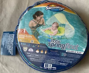 Swimways Kleinkind Baby Quellwasser Pool Schwimmer 9-24 Monate eingebautes Ventil, grün - Bild 1 von 2