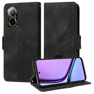 Para Realme C67 4G Global Relieve Rombo Starry Cuero Teléfono Estuche Phone - Imagen 1 de 1