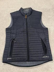 Eddie Bauer Vest Mens Small Black Stormdown 700 Down Puffer Full Zip Outdoor - Picture 1 of 13