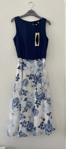 DOROTHY PERKINS Petite Billie & Blossom Navy Dress RRP; £40