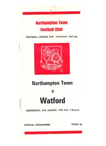 Northampton Town v Watford FC 1975-1976 League Cup 27/8/1975 - Picture 1 of 2