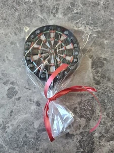 2 Hand-made white/milk Belgian chocolate dartboard darts Lolly lollies - Picture 1 of 2