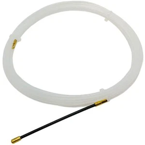 10m Kabeleinziehhilfe 3mm Polyamid Nylon Zugdraht mit Führungsfeder Kabel Einzie - Picture 1 of 2