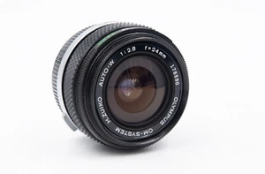 OLYMPUS OM H.ZUIKO AUTO-W 24mm F/2.8 LENS FOR 35mm FILM SLRs Excellent Condition - Picture 1 of 9