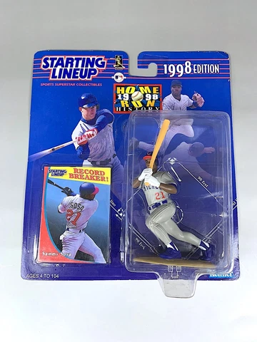 1998 Starting Lineup HR History "Sammy Sosa - RB" Action Figure & Baseball Card Cover