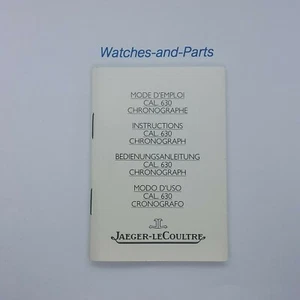 Jaeger-LeCoultre Booklet Instruction Manual Cal. 630 Chronographe NOS GENUINE - Picture 1 of 3