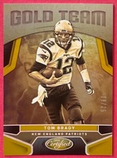 2016 Tom Brady Panini Certified Gold Team New England Patriots #18/25