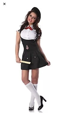 NEW Womens delicious I SEE FRANCE FANCY DRESS FRENCH LADY COSTUME Schoolgirl - Image 1 of 4