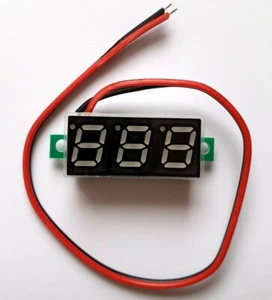 Mini Digital Voltmeter LED Spannungsanzeige Panelmeter  DC 3.3-12V Leds rot - Bild 1 von 2