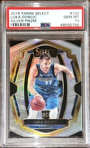 2018 Panini Select Luka Doncic Rookie Silver Prizm PSA 10 Mavericks MVP🏆