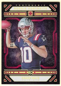 2024 Panini Photogenic Drake Maye Red #194 Rookie Portraits SSP Patriots RC /49 - Picture 1 of 2