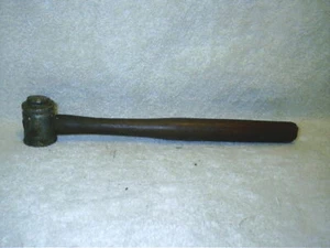 Martillo de mazo vintage mango de madera de acero forjado 10" doble cabeza - Imagen 1 de 4