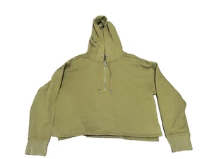 New Calvin Klein Performance Women's Half Zip Hoodie Sweatshirt Sz XL Olive NWT - Picture 1 of 4