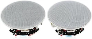 Herdio 6.5" Flush Mount Wall Ceiling Speakers 2-Way Home Speaker System White US - Picture 1 of 12