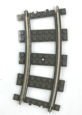 Vintage LEGO 9V Electric Train Curved Track Rail - 1pc - #2867 2-06 - Image 1 of 4