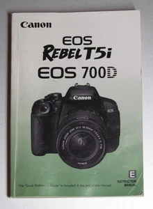 Original Canon EOS Rebel T5i 700D DSLR Kamera Bedienungsanleitung Englisch FR/SHP - Bild 1 von 3