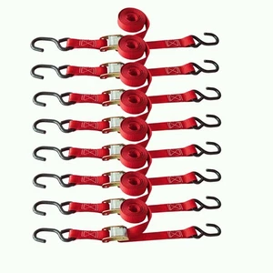 8 Pack 1"x6' Cam Buckle Tie-Down Straps w/S Hook Heavy Duty Strap for Motorcycle - Picture 1 of 6