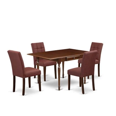5 Piece Mid Century Modern Dining Table Set consists A Modern Table - Image 1 of 4