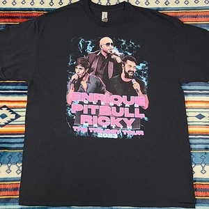 Enrique Iglesias Pitbull Ricky Martin The Trilogy Tour 2023 T-Shirt Black XL GUC - Picture 1 of 9