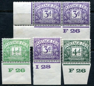 (56) 4 VERY GOOD 1924 GV POSTAGE DUE CONTROLS SGD10 - SGD15 MOUNTED MINT. - Picture 1 of 2