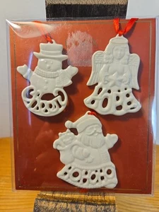 Lenox Holiday Greetings Mini Christmas Gift Charms Set of 3 Snowman,Angel,Santa - Picture 1 of 2