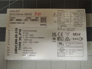NUEVO Controlador LED eldoLED SOLOdrive 360/S 30W DALI - Programado a 310mA (SLO360S3) - Imagen 1 de 15