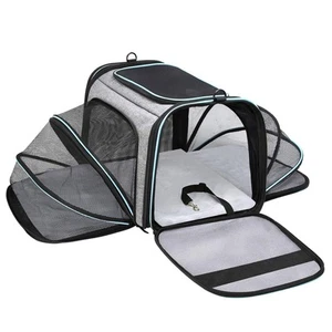 Airline Approved Portable Pet Carrier 2 Sides Expandable Soft-Sided Large Cat... - Picture 1 of 8