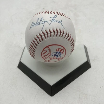 NY Yankees WHITEY FORD Autograph Signed MLB 1988 SPC Laich Industries Baseball - Image 1 of 4