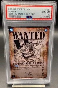 PSA 10 Buggy OP09-051 Wanted R-SPC Emperors in the New World ONE PIECE Japanese - Foto 1 di 2