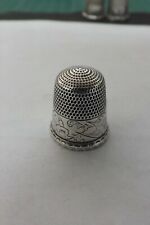 SOLID SILVER (STERLING) STERN BROS USA THIMBLE  A BIRD WITH FLOWERS (2911)