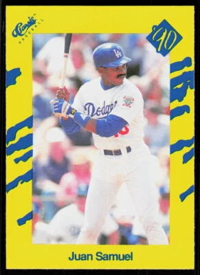 1990 Classic Yellow Juan Samuel #T45  Baseball  Los Angeles Dodgers - Image 1 of 2