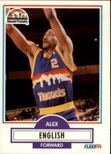 1990-91 Fleer Basketball #48 Alex English UER
