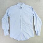 Brooks Brothers Shirt Men Medium 15 Blue Striped Long Sleeve Button 346 4/5