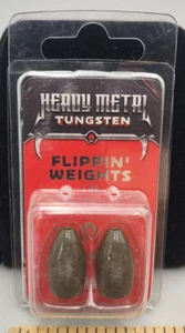 NEW Heavy Metal Tungsten Fishing Flipping Bullet Weight 1oz Green Pumpkin - Picture 1 of 2
