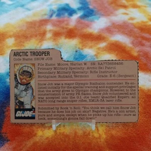 SNOW JOB ARCTIC TROOPER GI JOE COBRA FILECARD ARAH FILE CARD 1983 Vintage Hasbro - Picture 1 of 9