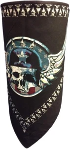 VELCRO®Brand ADJUSTABLE STARS SPIKES REVERSIBLE ADJUSTABLE BIKER FACE BANDANA - Picture 1 of 4
