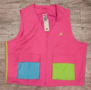Adidas Kid Core Woven Vest IK7059 Shock Pink Men's Size 2XL - Picture 1 of 3