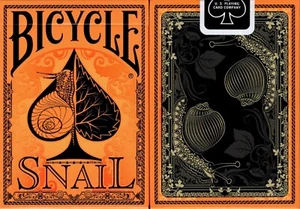 Limited Edition Snail Orange Bicycle Playing Cards Poker Size Deck - Picture 1 of 10