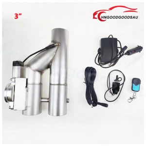 3" Electric Exhaust Dual Valve Y Pipe Kit with Manual Control & Remote Switch - Picture 1 of 18