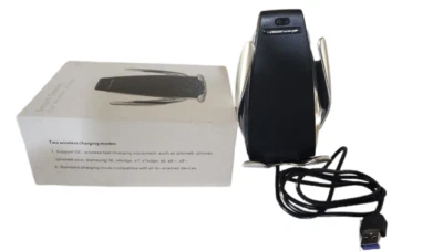 Suporte de telefone para carro carregador sem fio sensor infravermelho inteligente fixação automática 10w - Imagem 1 de 4