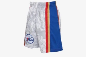 Mitchell And Ness Philadelphia 76ers Wingman Shorts Large Neu Weiß - Bild 1 von 3