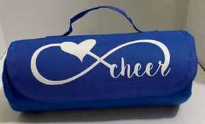 STADIUM, TRAVEL, ROYAL BLUE (CHEER) BLANKET - ROLL-UP W/CARRY STRAP - Picture 1 of 1
